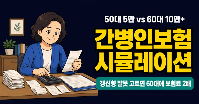 간병인보험 비용, 한 달 3만원이 정말 가능? 50대·60대 가입 시뮬레이션