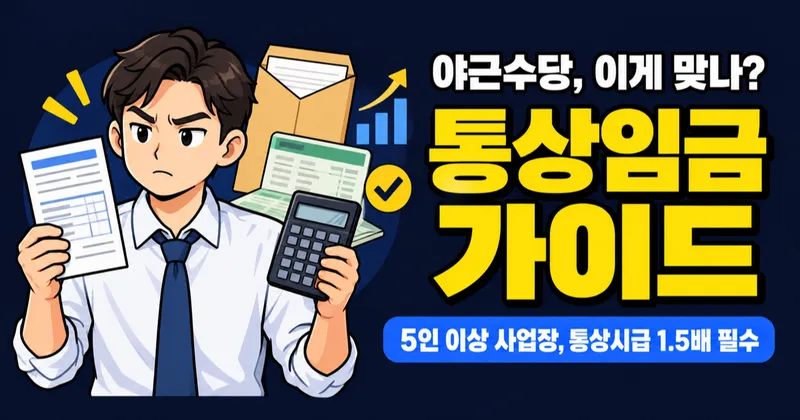 통상임금 완벽 가이드 - 계산법부터 연장·야간·휴일수당까지 (2025)