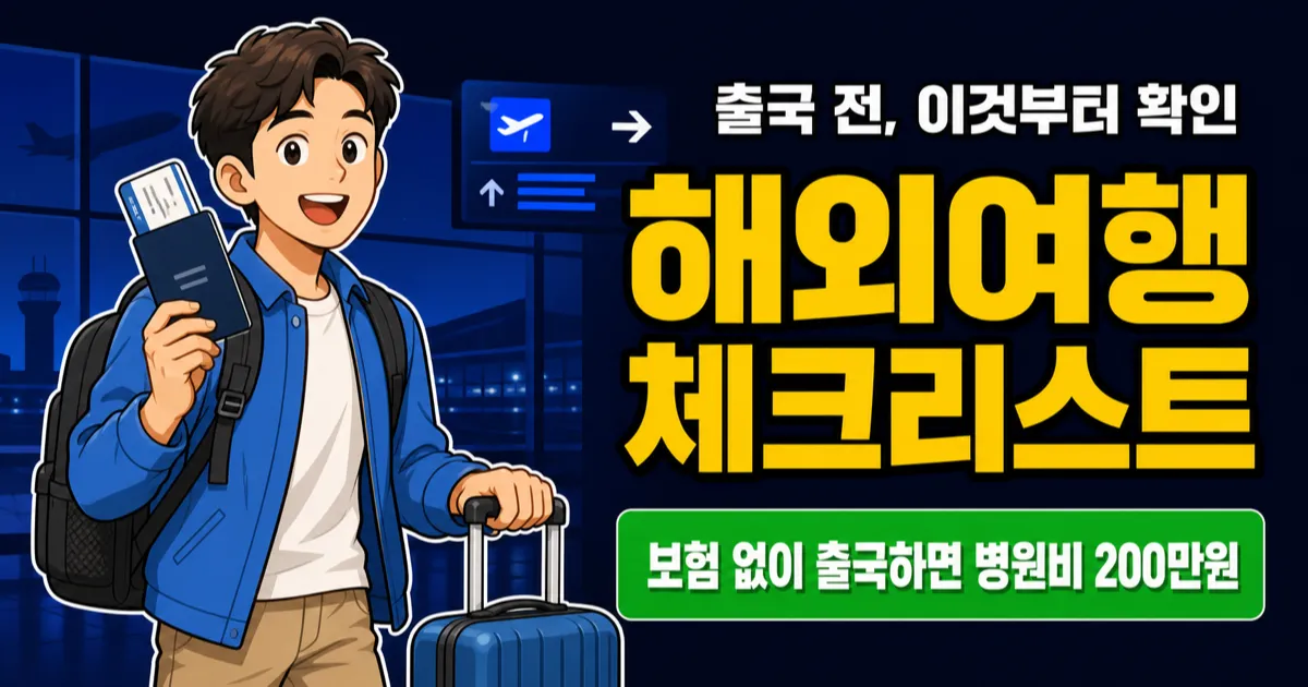 해외여행 준비물 체크리스트, 빠뜨리면 현지에서 10만원 더 쓴다