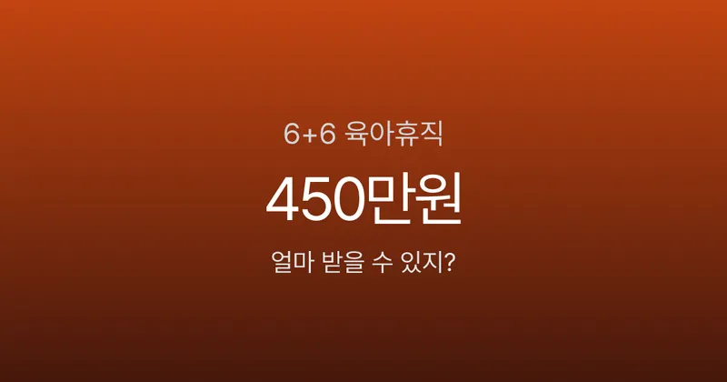 육아휴직 6+6 부부 동시 사용, 6개월에 3,600만원 받는 계산법