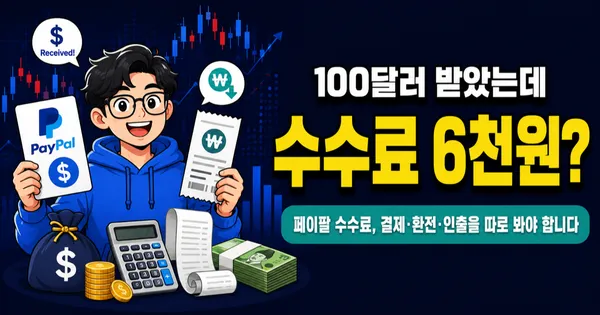 페이팔 수수료 4.4%, 100달러 받아도 6천원 빠질까?