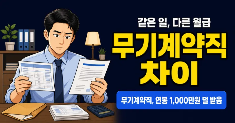 무기계약직 정규직 차이 — 같은 일 해도 연봉 1,000만원 덜 받는 이유