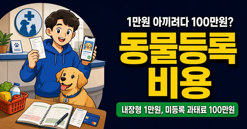 동물등록 비용 1만원, 안 하면 과태료 100만원이라고요?