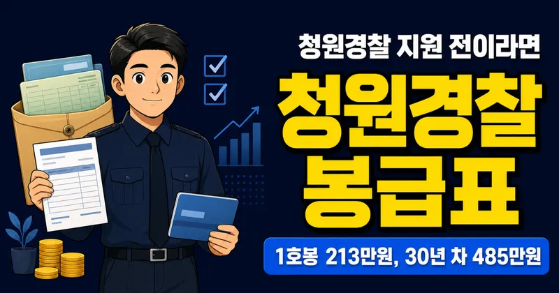 청원경찰연봉 2,560만원? 1호봉 월급이 213만원인 이유