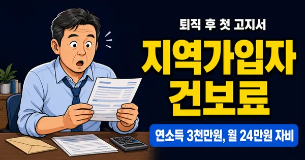 지역가입자 건강보험료, 연소득 3천이면 월 24만원 — 소득별 계산표