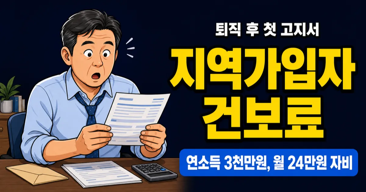지역가입자 건강보험료, 연소득 3천이면 월 24만원 — 소득별 계산표