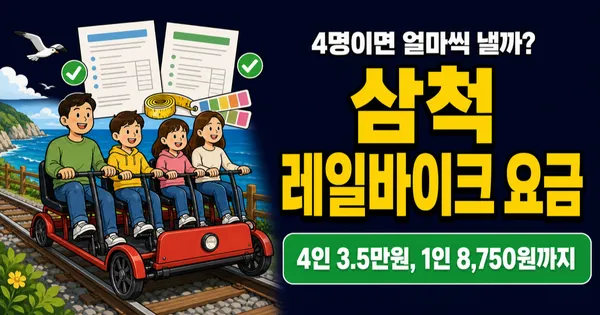 삼척 레일바이크 요금 4인 3만5천원, 가족이면 싸질까?