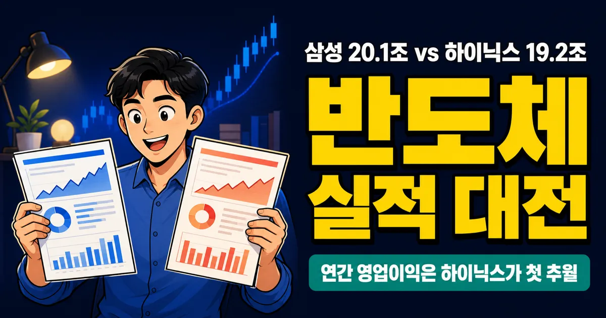 삼성전자 vs SK하이닉스 4분기 실적, 영업이익 역전된 이유는?