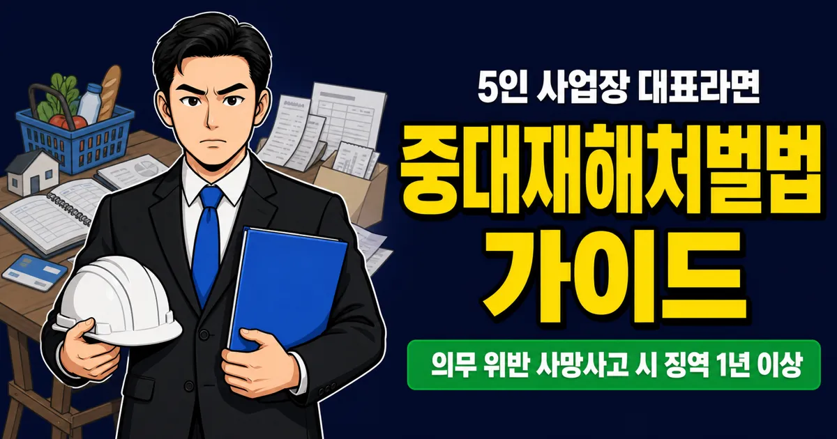 중대재해처벌법, 5인 사업장 대표도 징역 1년? 2026 달라지는 점