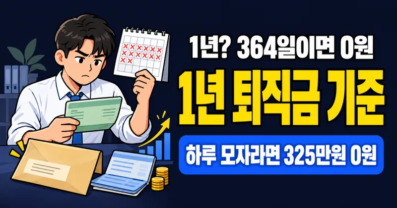 1년 퇴직금 얼마? 딱 364일이면 한 푼도 못 받는다