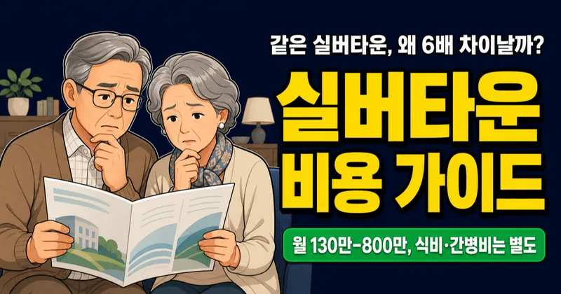 실버타운 비용, 월 130만원 vs 800만원 가른 기준은? 보증금 5천만~10억