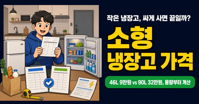 소형 냉장고 가격 9만 원 vs 32만 원, 46L로 충분할까?