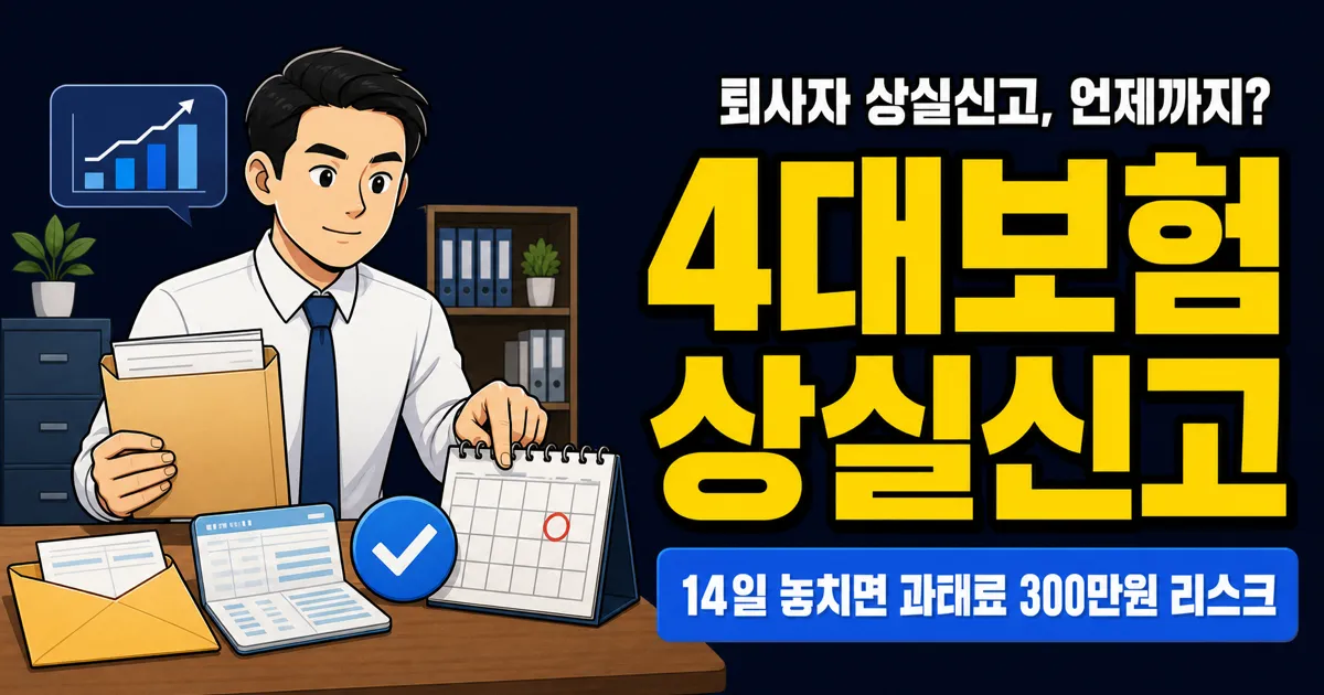 4대보험 상실신고, 14일 놓치면 과태료 300만원?
