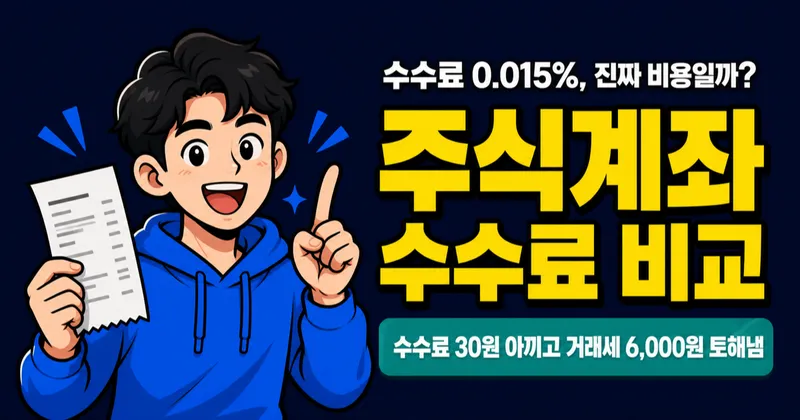 주식계좌 수수료 비교, 진짜 아낄 곳은 0.015% 아니라 0.20% 거래세