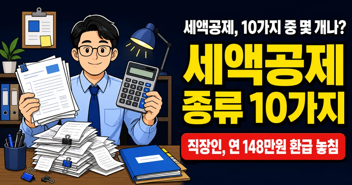 세액공제 종류 10가지, 몰라서 못 받는 환급금이 연 148만원?
