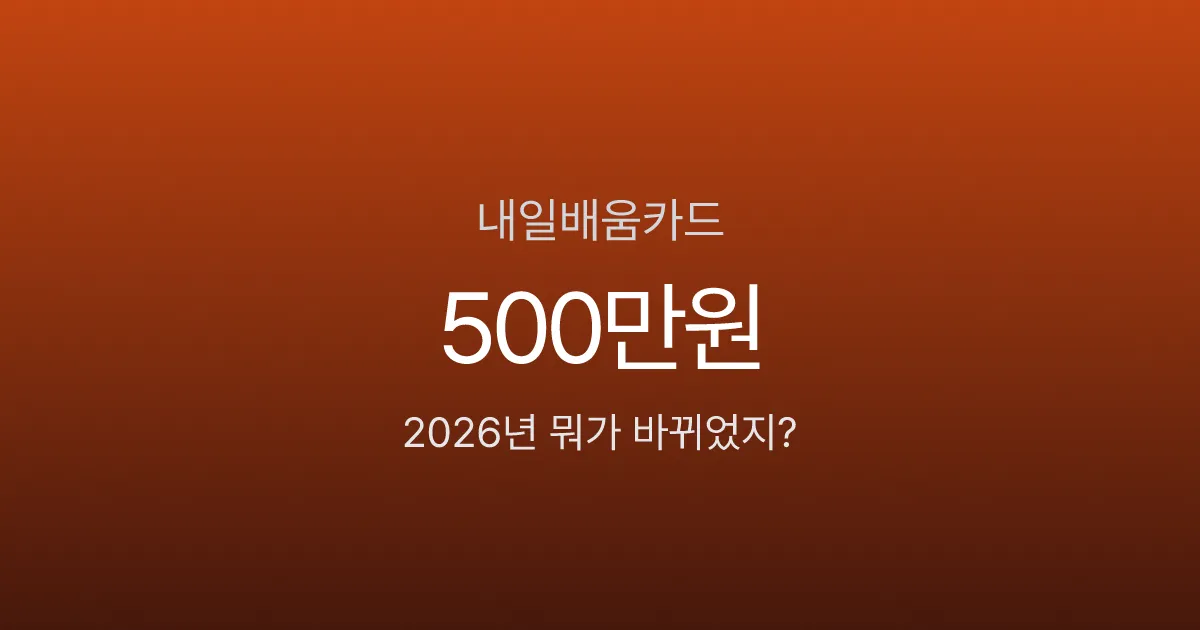 내일배움카드, 2026년부터 공짜 아니라고요? 자비부담금 10% 신설