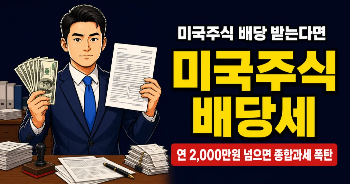 미국주식 배당소득세, 15% 떼고 2000만원 넘으면 세금 폭탄