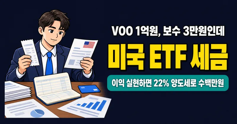 VOO ETF 1억원 투자, 보수 3만원인데 세금 22%가 더 클까?
