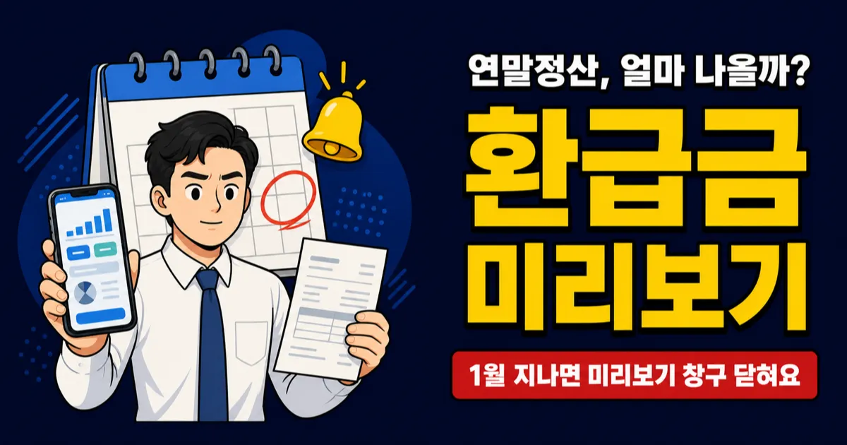 연말정산 환급금 계산 미리 해볼 수 있나요? 홈택스 미리보기 활용법