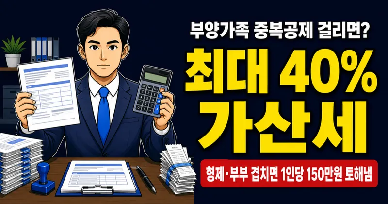 연말정산 부양가족 중복공제 걸리면 어떻게 되나요? 가산세 최대 40%