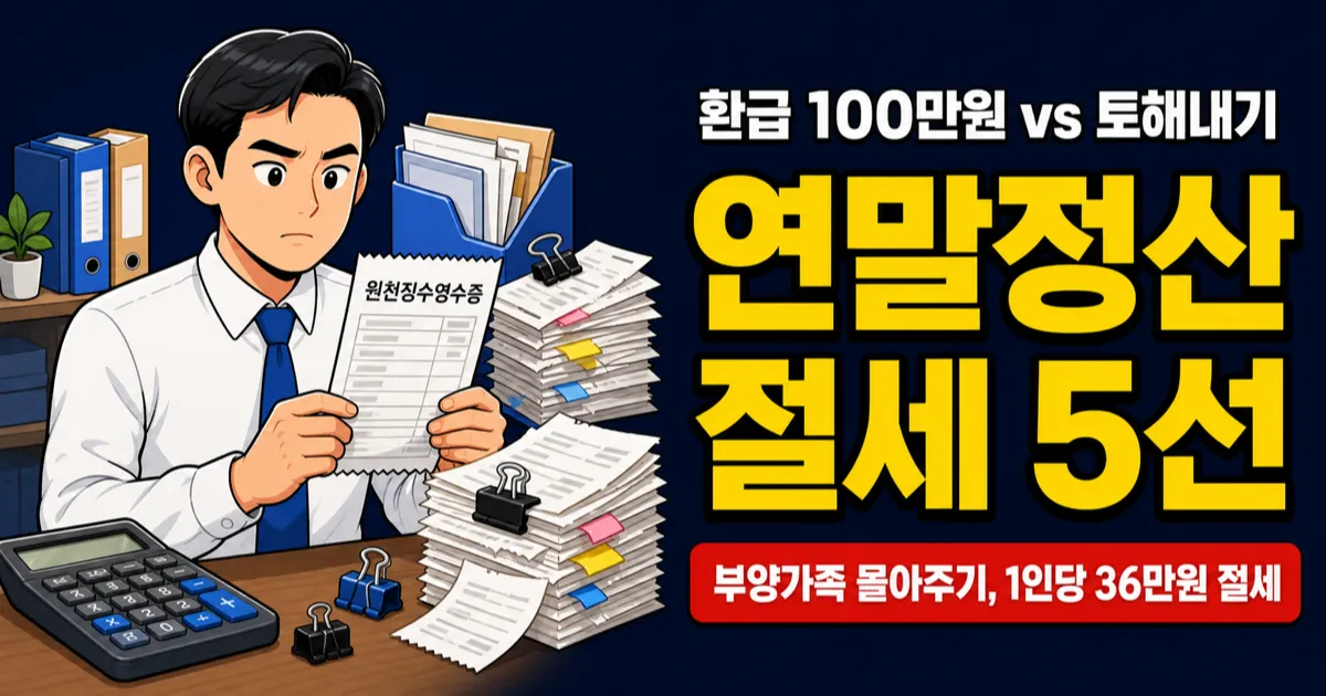 연말정산 환급 많이 받는 사람 특징은? 절세 전략 5가지