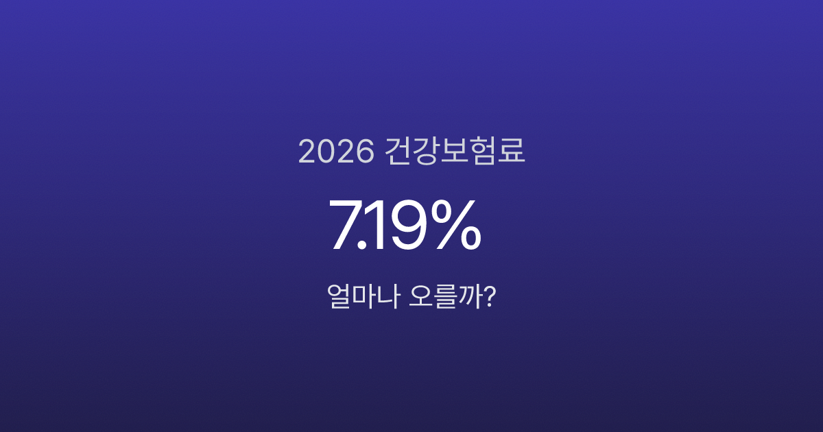 2026년 건강보험료 총정리: 직장인, 지역가입자, 프리랜서 필독
