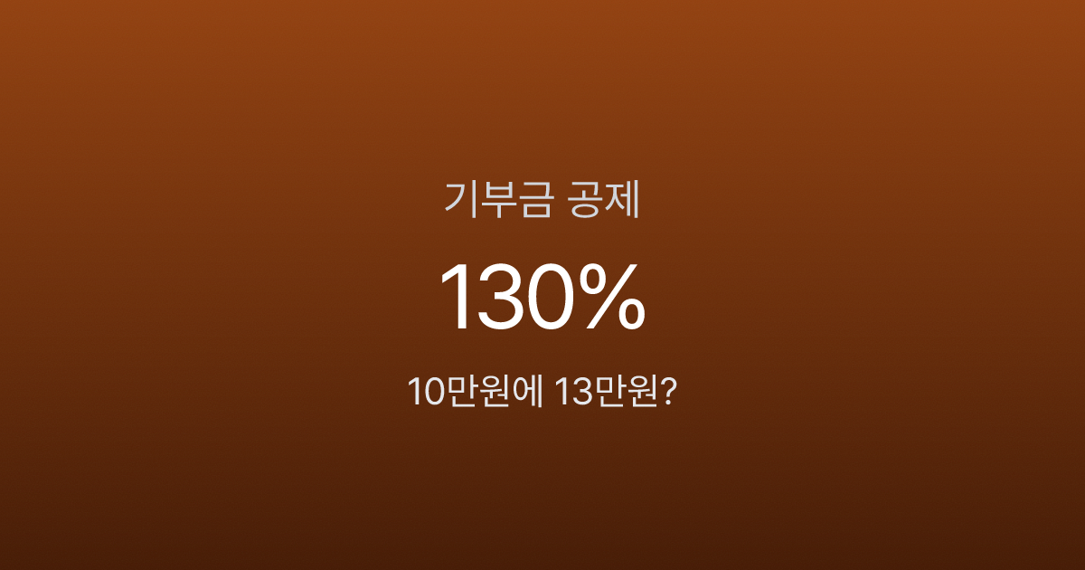 기부금 공제, 10만원 냈는데 13만원 돌아온다고요? 가장 유리한 기부처는 따로 있습니다