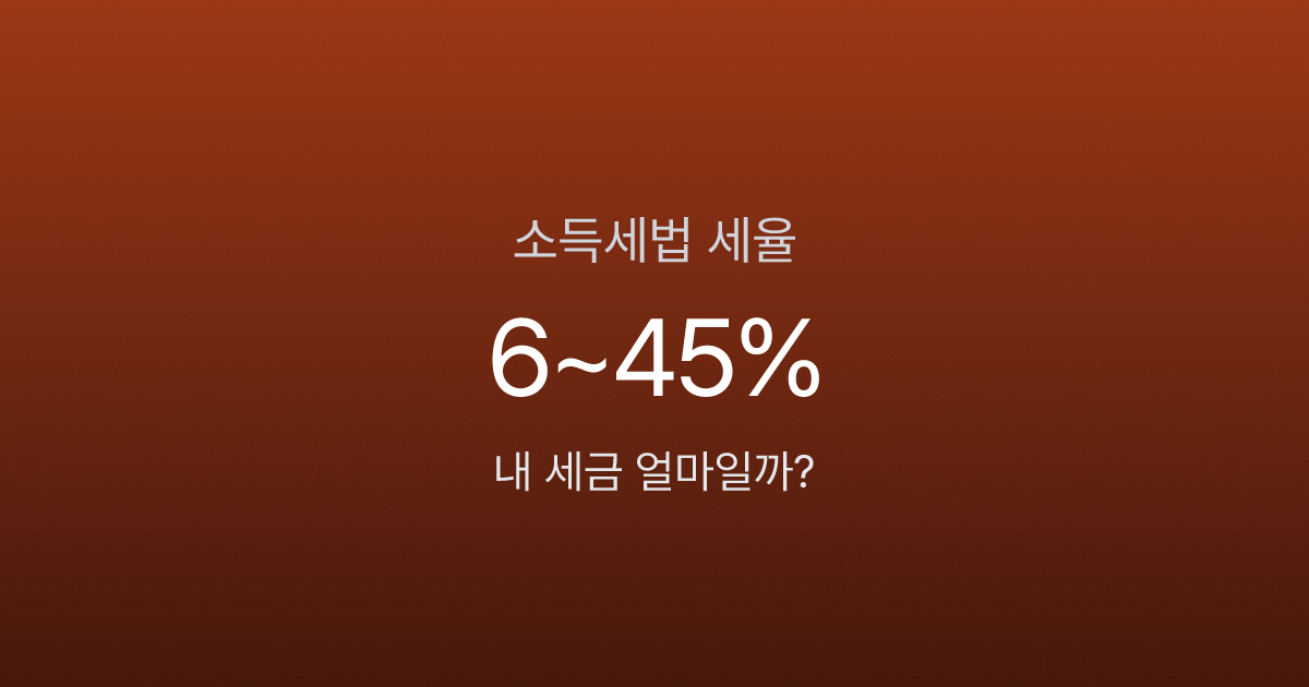소득세법, 내 월급에서 6~45% 떼간다는데 실제로는 얼마일까?