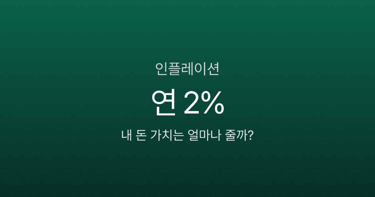 인플레이션 뜻, 물가 2% 오르면 내 예금 1,000만원은 얼마가 되나요?