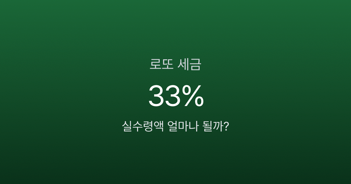 로또 1등 30억 당첨, 실수령액은 20억? 당첨금 세금의 진실