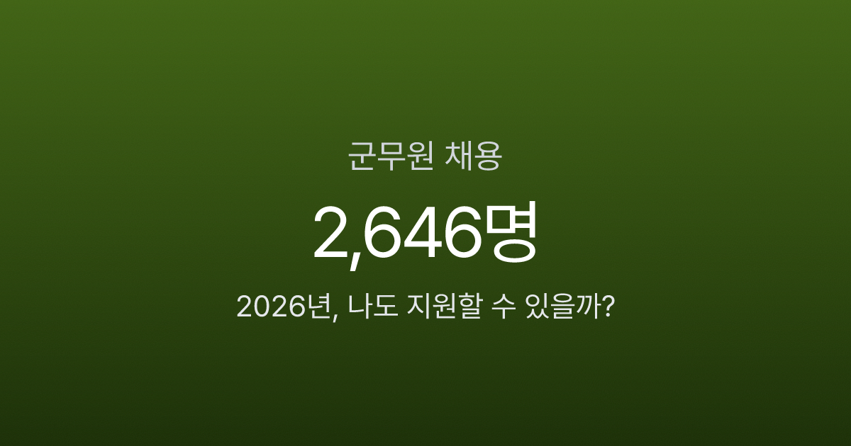군무원 채용 인포그래픽