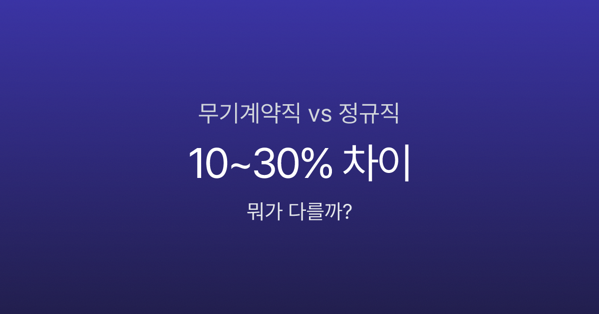 무기계약직 2년 넘으면 정규직인데, 왜 월급은 100만원 차이 날까?