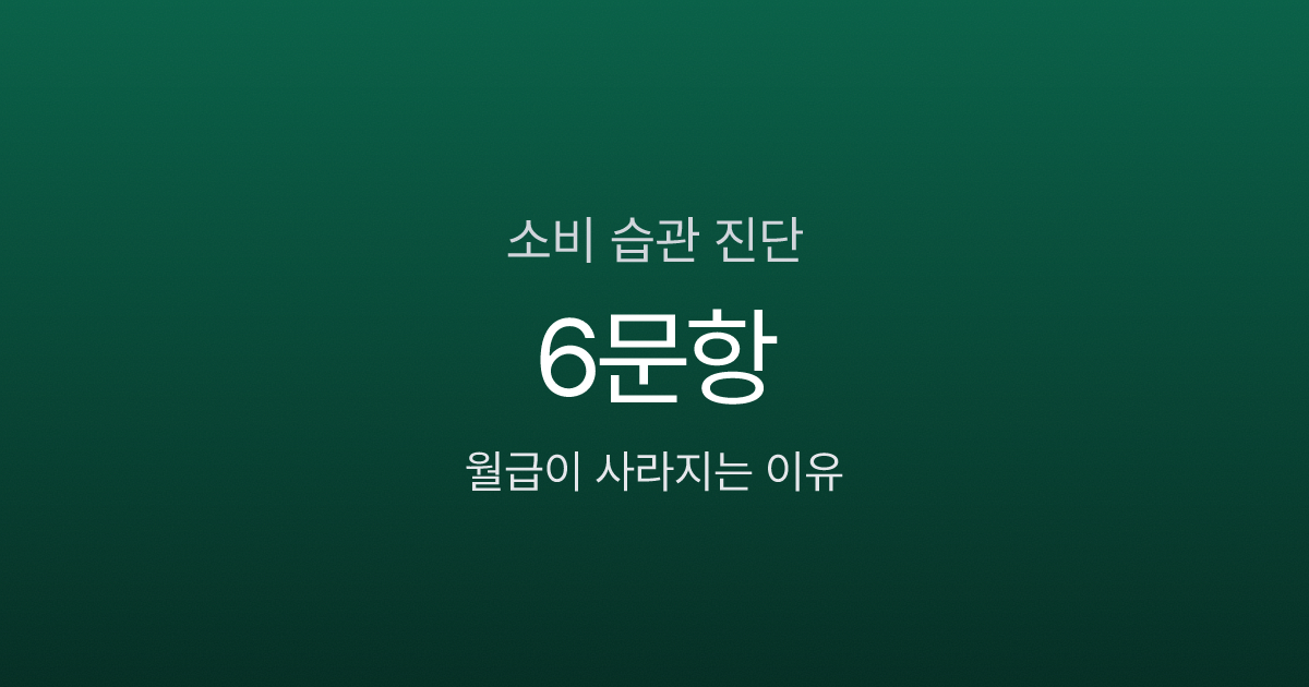 월급 300만원인데 통장은 텅? 충동구매 습관 점검 6가지 질문