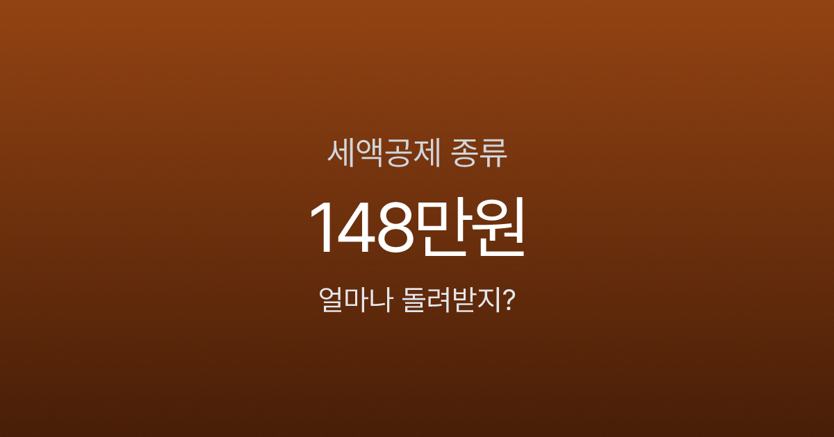 세액공제 종류 10가지, 몰라서 못 받는 환급금이 연 148만원?
